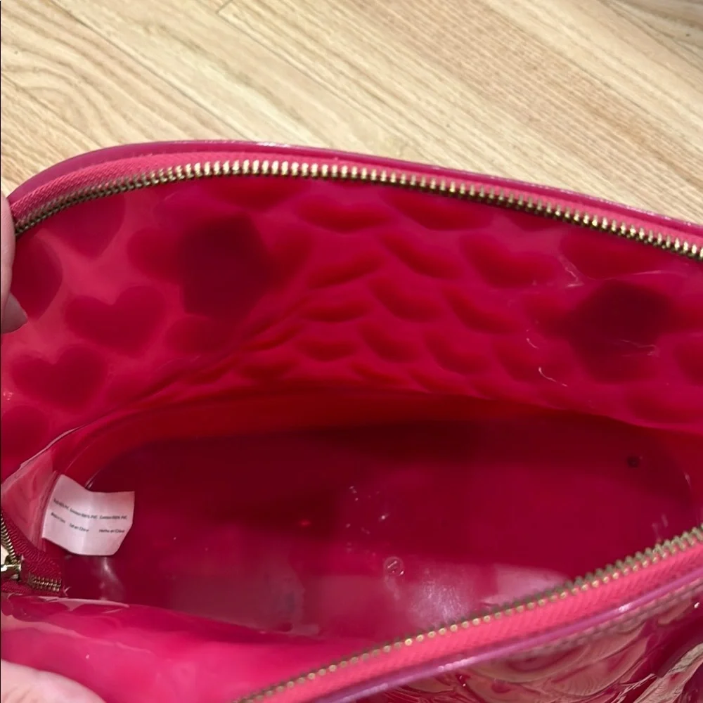Betsey Johnson Y2K Jelly Bag Pink Heart-Patterned - Picture 7 of 8